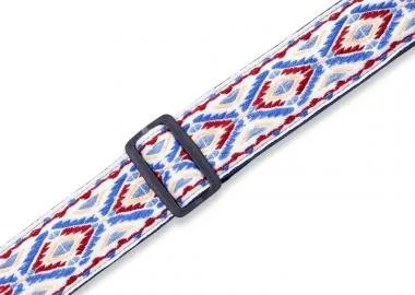 Levy's MC8JQ-002 Gitárpánt, gyapjú, pamut, 5cm széles, 152cm hosszú, kék