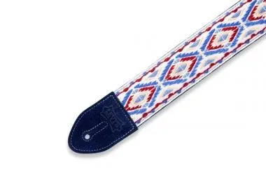 Levy's MC8JQ-002 Gitárpánt, gyapjú, pamut, 5cm széles, 152cm hosszú, kék