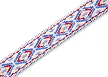 Levy's MC8JQ-002 Gitárpánt, gyapjú, pamut, 5cm széles, 152cm hosszú, kék