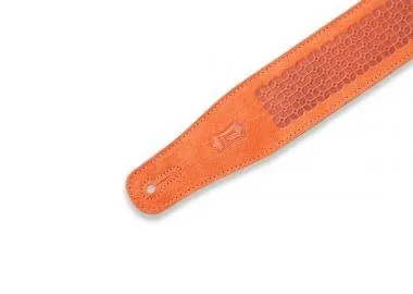 Levy's MS26SQ-CPR Gitárpánt, kör/négyzet dombornyomással, hasított bőrhátlap, réz