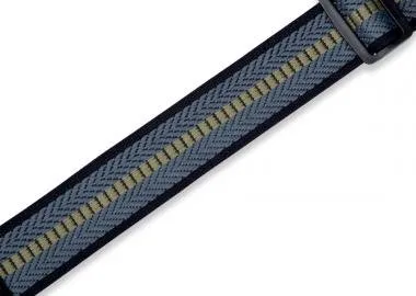 Levy's MC8VIN-001 Gitárpánt, nyomtatott mintával, bőr végekkel, pamut, 5cm széles, 88-152cm hosszú,