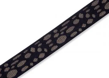 Levy's MC8VIN-002 Gitárpánt, nyomtatott mintával, bőr végekkel, pamut, 5cm széles, 88-152cm hosszú,