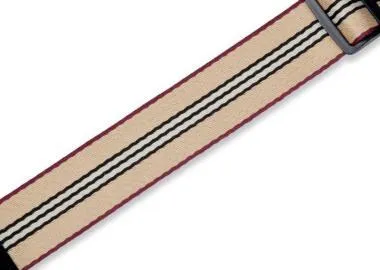 Levy's MC8VIN-003 Gitárpánt, nyomtatott mintával, bőr végekkel, pamut, 5cm széles, 88-152cm hosszú, mintás