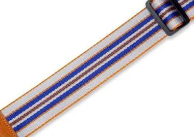 Levy's MC8VIN-005 Gitárpánt, nyomtatott mintával, bőr végekkel, pamut, 5cm széles, 88-152cm hosszú, mintás
