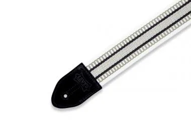 Levy's MC8VIN-008 Gitárpánt, nyomtatott mintával, bőr végekkel, pamut, 5cm széles, 88-152cm hosszú,