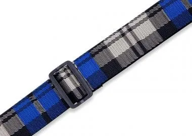 Levy's MC8VIN-009 Gitárpánt, nyomtatott mintával, bőr végekkel, pamut, 5cm széles, 88-152cm hosszú,