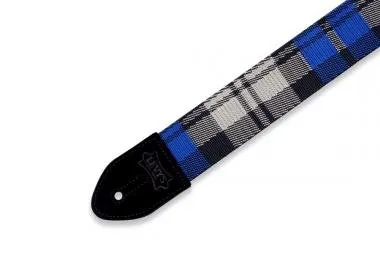 Levy's MC8VIN-009 Gitárpánt, nyomtatott mintával, bőr végekkel, pamut, 5cm széles, 88-152cm hosszú,