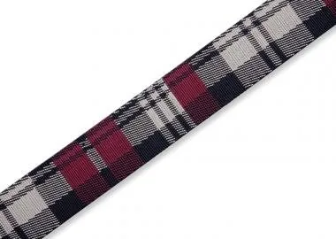 Levy's MC8VIN-010 Gitárpánt, nyomtatott mintával, bőr végekkel, pamut, 5cm széles, 88-152cm hosszú,