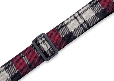 Levy's MC8VIN-010 Gitárpánt, nyomtatott mintával, bőr végekkel, pamut, 5cm széles, 88-152cm hosszú,