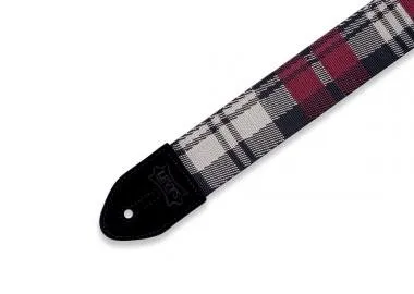 Levy's MC8VIN-010 Gitárpánt, nyomtatott mintával, bőr végekkel, pamut, 5cm széles, 88-152cm hosszú,