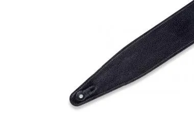 Levy's MG317DRT-BLK Gitárpánt, kavics minta, párnázott, puhtott bőr, 6cm széles, 152cm hosszú, feket
