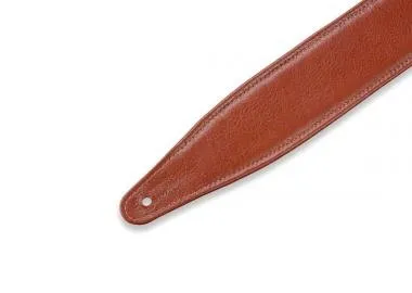 Levy's M317FG-TAN Gitárpánt, préselt virág minta, puhított bőr, párnázott, 6cm széles, 117-152, bőrs