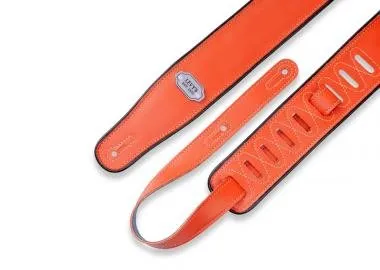 Levy's M26VP-ORG_GRY Gitárpánt, kétoldalú, fekete szélek, vinyl, 7cm széles, 109-142cm hosszú, naran