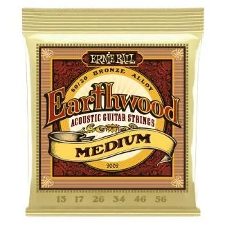 Ernie Ball 2002 Akusztikus gitár húrkészlet, Earthwood Medium, Bronz, 13-56