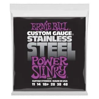 Ernie Ball 2245 Elektromos gitár húrkészlet, Power Slinky, Rozsdamentes acél, 11-48