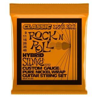 Ernie Ball Hybrid Slinky Classic Rock N Roll, čistý nikl, 09-46, elektrické kytarové struny