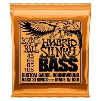 Ernie Ball 2833 Elektromos basszusgitár húrkészlet, Hybrid Slinky BASS, Nikkellel bevont acél, 45-105